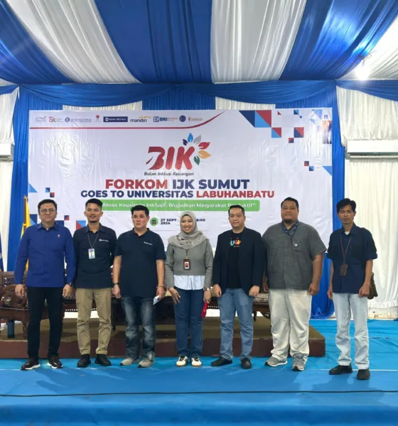 OJK dan Forum IJK Sumut menggelar acara yang terkait dengan BIK 2024 di Universitas Labuhanbatu. (ist)