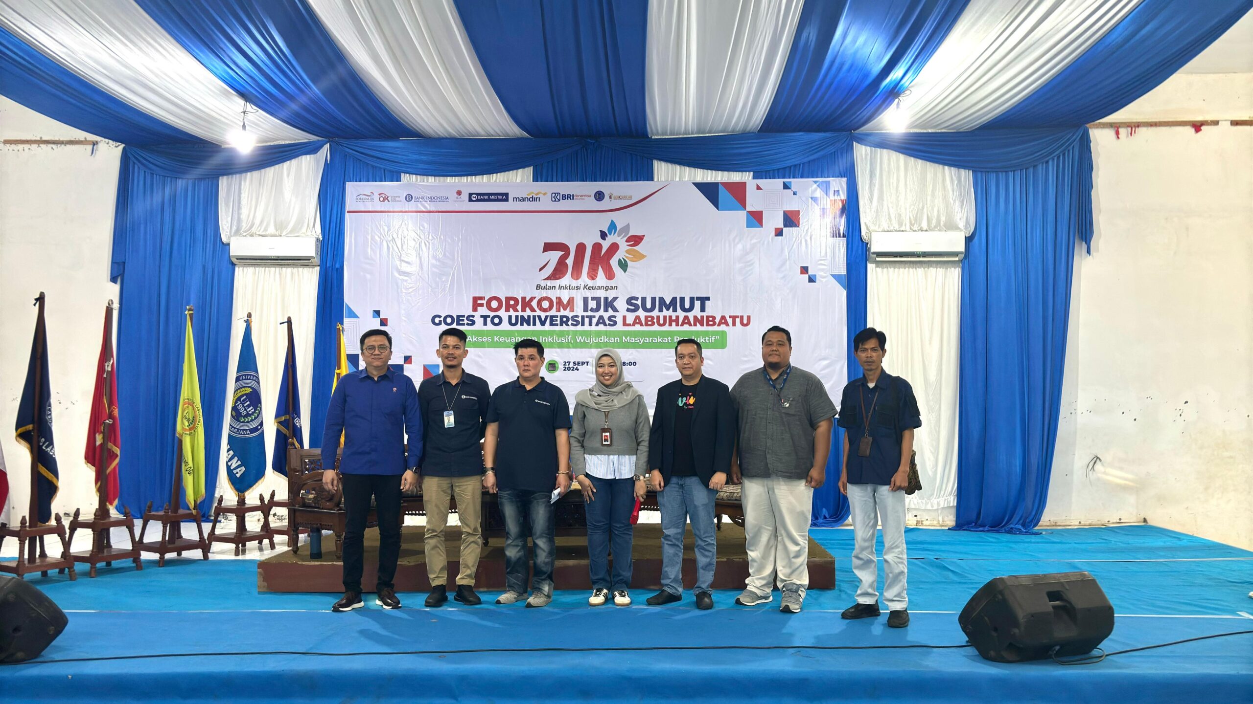 OJK dan Forum IJK Sumut menggelar acara yang terkait dengan BIK 2024 di Universitas Labuhanbatu. (ist)