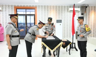 Proses Sertijab Kapolres Tanjabtim dan Kapolres Muarojambi. (ist)
