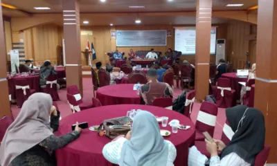 Kepala OPD tak hadir, banyak kursi kosong tak terisi pada FGD pelestarian cagar budaya dan objek pemajuan kebudayaan perkampungan tradisional Rantau Panjang, di aula Bappeda Merangin. (DETAIL/Daryanto)