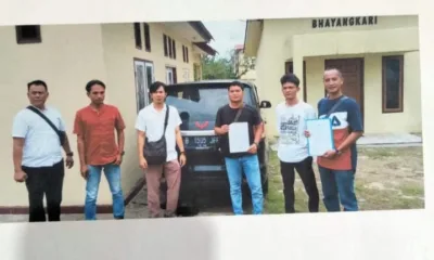 Penyerahan unit kendaraan EHP ke pihak Polres Bungo, oleh pihak Polsek Kota Baru. (ist)