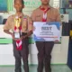 Qifathul Azzam dan Muhammad Fathir meraih Best Strategy Soccer pada ajang lomba robotik Pekan Elektro 2024 Universitas Andalas Padang pada Selasa, 12 November 2024.(dok. Humas MTsN 15 Tanah Datar)