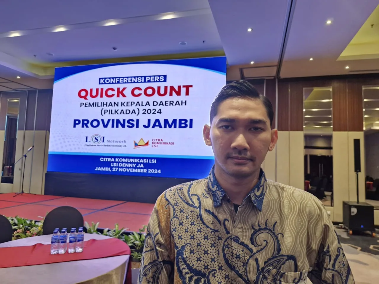 Peneliti LSI Denny JA, Hilmi. (DETAIL/Juan)