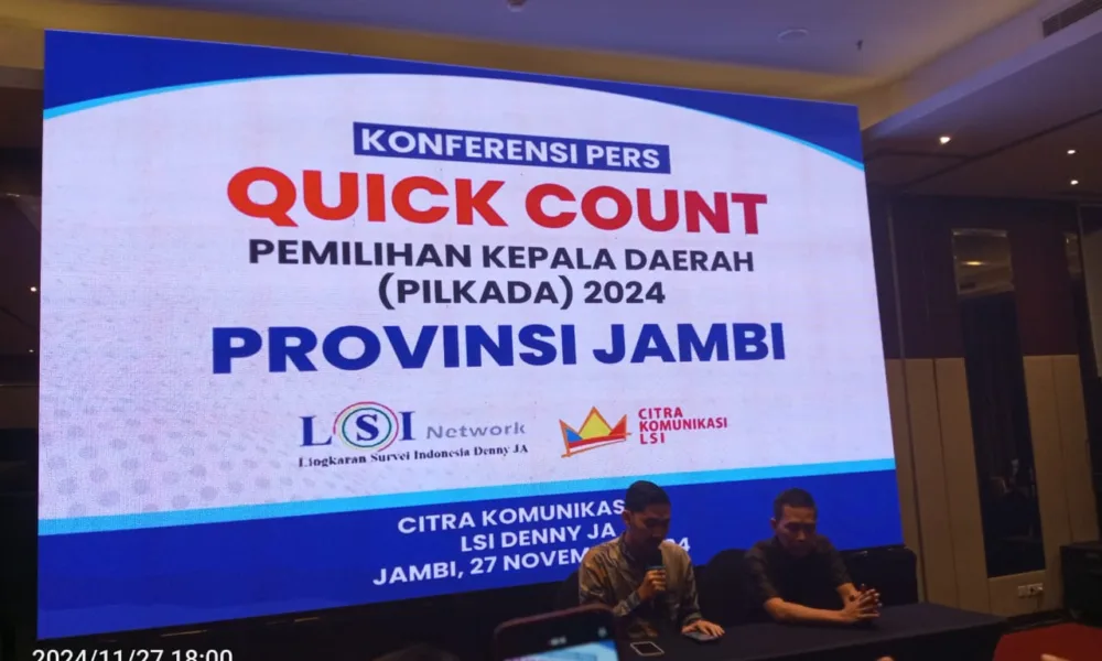 Haris - Sani menang versi hitung cepat LSI Deni JA. (DETAIL/Juan)