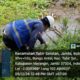 Petugas dari Dinas Lingkungan Hidup Merangin saat mengambil sampel air di parit milik warga. (DETAIL/Daryanto )