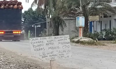 Papan peringatan yang dipasang warga Bungo Antoi. (ist)