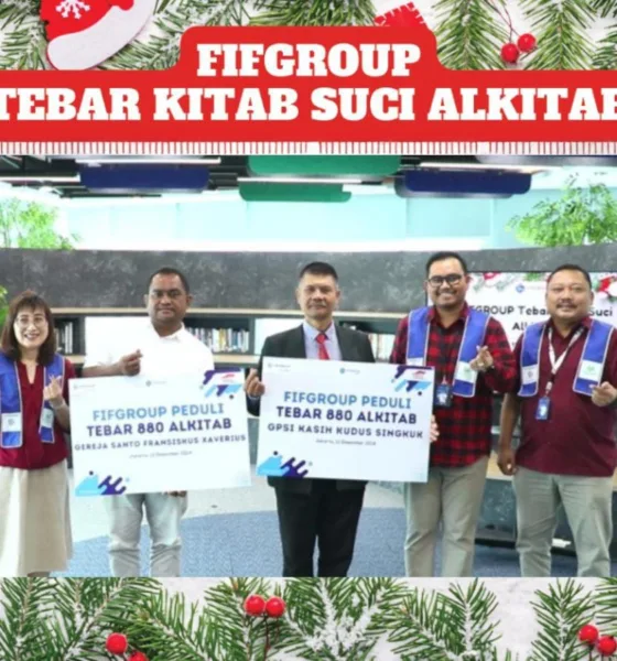 Proses penyerahan bantuan Alkitab oleh FIF Group disampaikan secara daring dan luring. (ist)