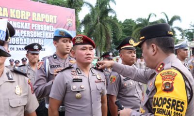 Kasatreskrim Polres Merangin Iptu Mulyono sat mendapatkan kenaikan pangkat satu tingkat lebih tinggi menjadi AKP. (ist)