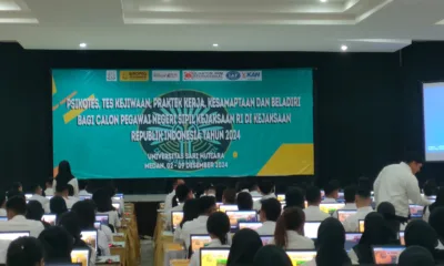 Proses tes SKB CASN Kejaksaan RI di lingkungan kampus USMI Medan. (ist)