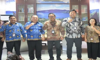 Pihak KPPU Kanwil I Sumbagut berfoto bersama dengan pihak BPS Sumut. (ist)