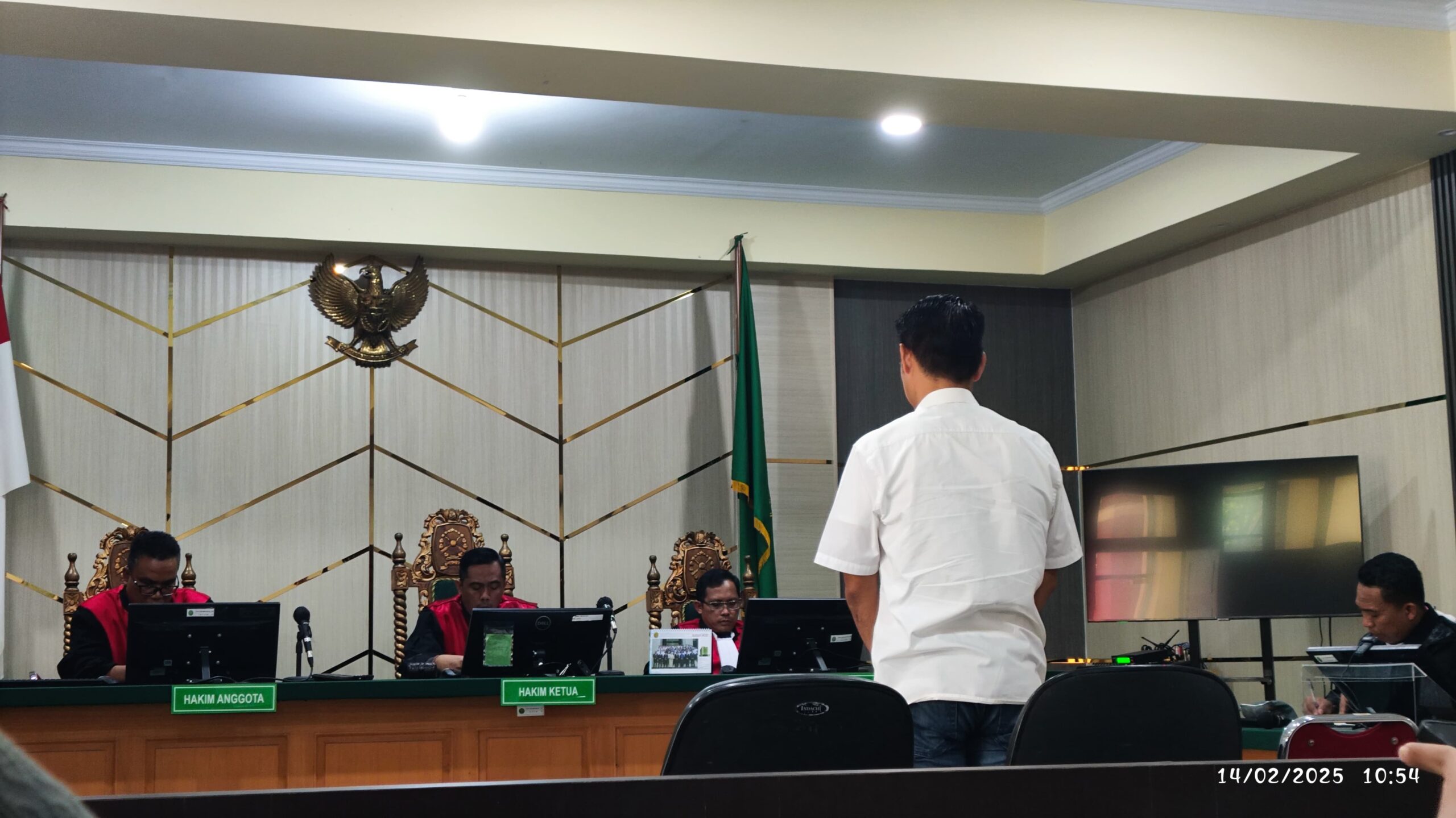 Sidang terdakwa Leo Darwin di PN Jambi. (ist)