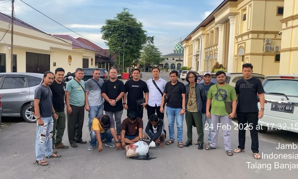 Ke-3 pelaku ditangkap dan dibawa ke Mapolresta Jambi. (ist)