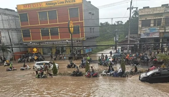 Salah satu titik rawan banjir di Kota Jambi. (ist)