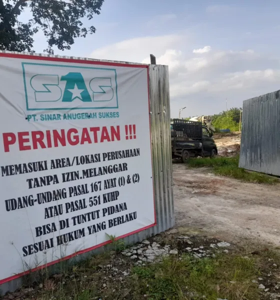 Areal bakal stockpile batu bara PT SAS. (DETAIL/Juan)