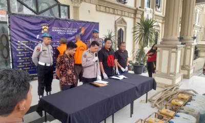 Ungkap kasus tindak pidana migas di Polda Jambi. (DETAIL/Juan)