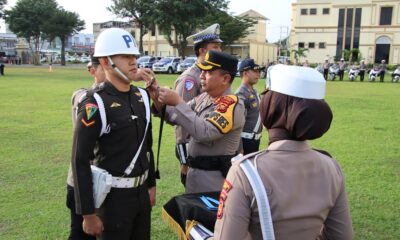 Kapolresta Jambi Kombes Pol Boy Siregar saat apel Gelar Pasukan di Mapolresta Jambi. (ist)