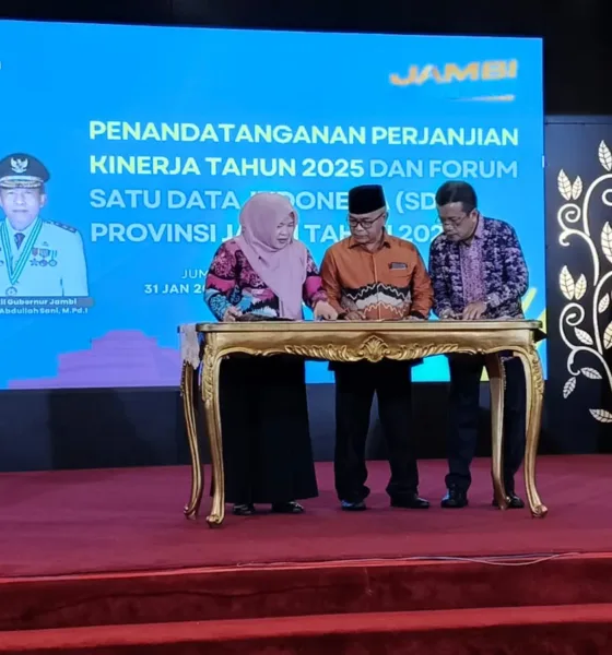 Kepala OPD Pemprov Jambi Tandatangani Perjanjian Kinerja 2025. Foto : Istimewa