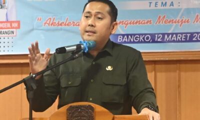 Bupati Merangin, M. Syukur geram banyak Camat tak hadir saat Musrenbang kabupaten Merangin. (ist)