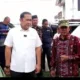 Bupati Merangin, M Syukur bersama dengan Wabup Khafid Moein saat meninjau pasar baru. (ist)