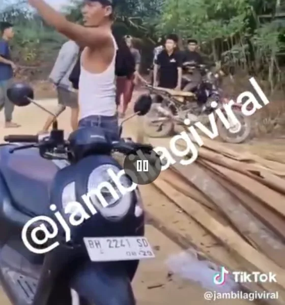 Foto tangkapan layar dari video yang tengah viral dari media sosial TikTok @jambilagiviral. (ist)